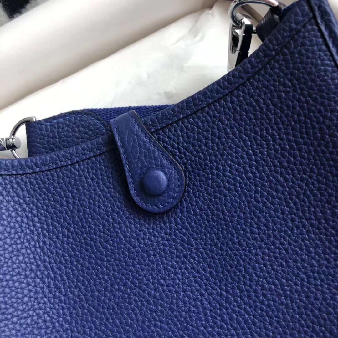 Hermes Evelyne 16 Amazone TPM Shoulder Bag In Deep Blue Clemence Leather